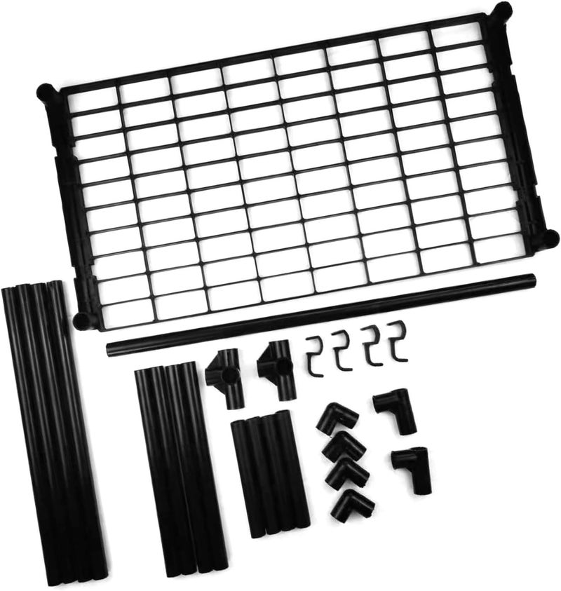 Metal Countertop Kitchen Storage Rack Single Tier Organizer with Hooks for Microwave Oven and Seasoning Storage Multipurpose - Image 4