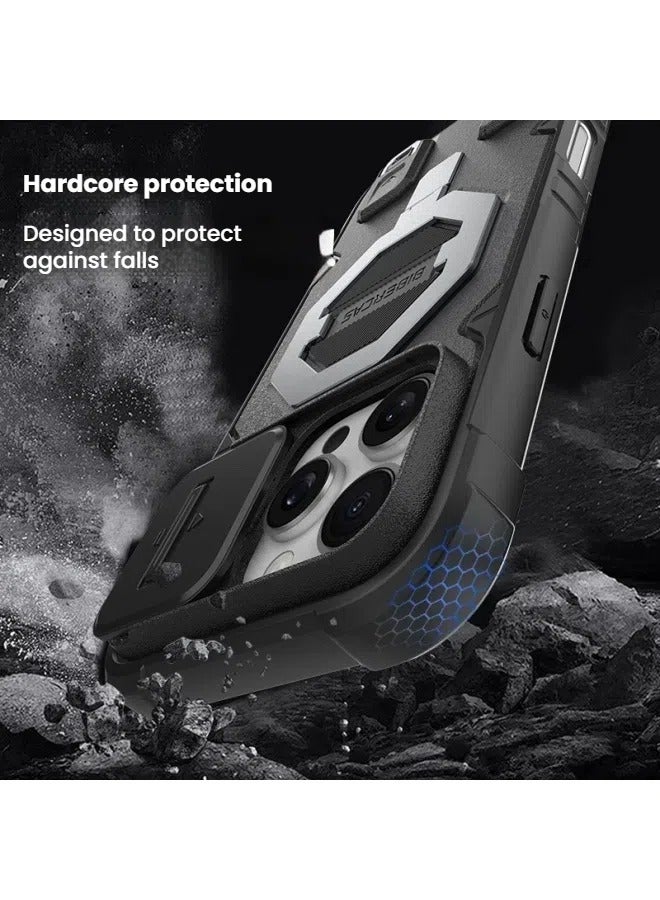 general Suitable for iPhone 16ProMax/16Pro mobile phone case outdoor anti-fall invisible bracket mobile phone protective cover - Image 3