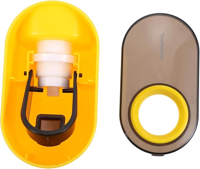 Automatic Toothpaste Squeezer Stand Wall Mounted Dispenser Easy Installation Removable Design Yellow 11X6 5X6 3CM - Image 1