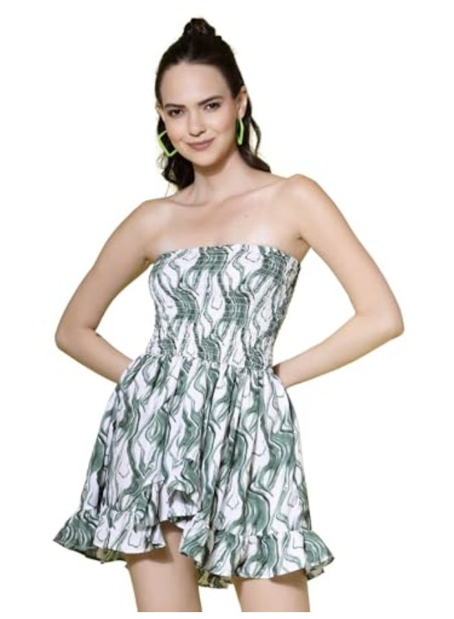 Oomph! فستان قصير مطرز للنساء بتصميم غربي رائع! - Image 1