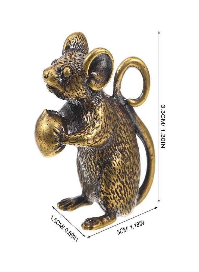 توي اند اونا تمثال فأر نحاسي صغير من توياندونا، تمثال فأر الحظ الصيني، قلادة، تعليقة، فنغ شوي، تميمة للثروة، ديكور منزلي - Image 3