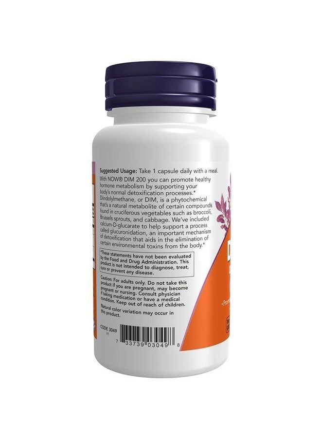 now Supplements, DIM 200 (Diindolylmethane) with Calcium D-Glucarate, 90 Veg Capsules  - Image 3
