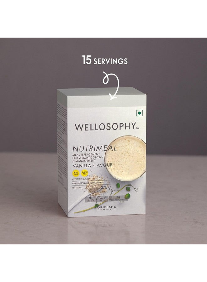 Oriflame Wellosophy NutriMeal Vanilla Flavour Meal Replacement, 375g, High Protein, Fibre, Vitamins, Minerals, Weight Control - Image 2