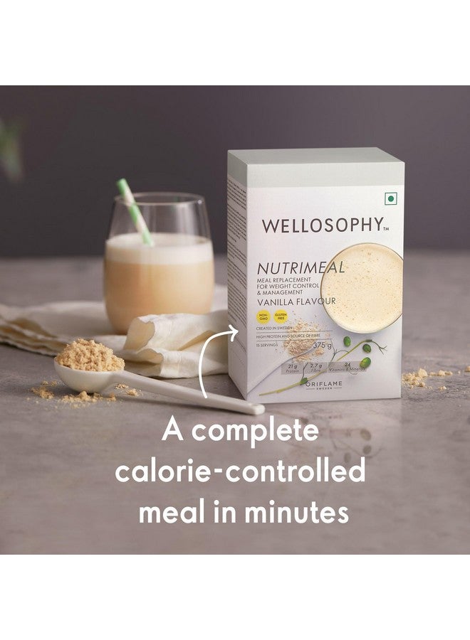 Oriflame Wellosophy NutriMeal Vanilla Flavour Meal Replacement, 375g, High Protein, Fibre, Vitamins, Minerals, Weight Control - Image 3