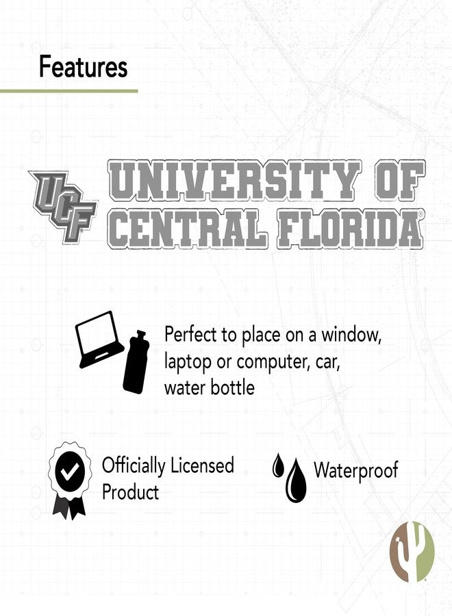 Desert Cactus University of Central Florida Knights UCF Name Logo Vinyl Decal Laptop Water Bottle Car Scrapbook (8 Inch Sticker) - Image 4