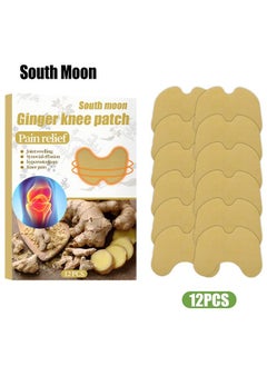 Ginger Knee Patch Pain Relief Warming Plaster Arthritis Pain Patches Heat Patches for Knee Pain Relief and Inflammation Long Lasting Relief of Joint Pains, 12 Pieces