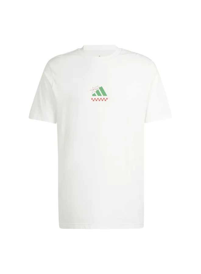 adidas تيشيرت تدريب M L بيتزا أبيض للرجال XS