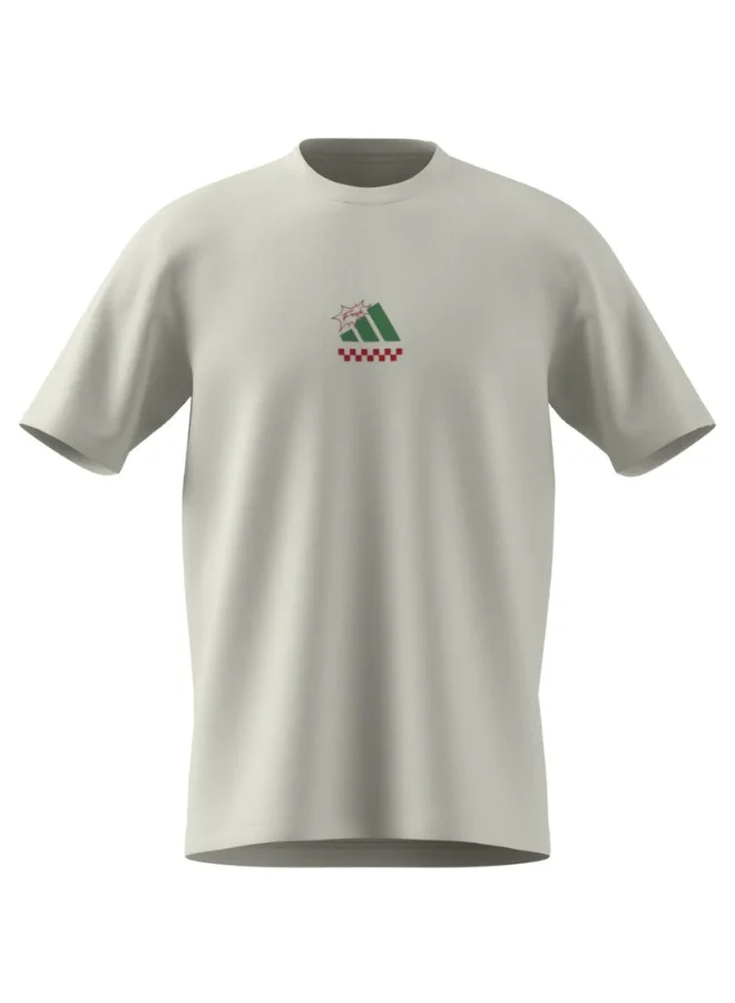 adidas تيشيرت تدريب M L بيتزا أبيض للرجال XS