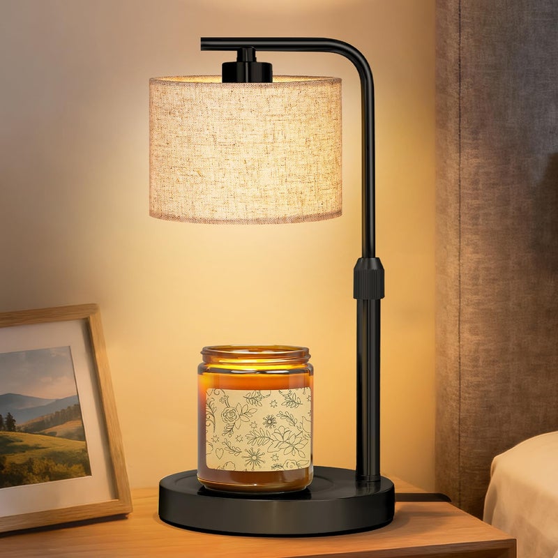 FUNNYBEHOM Candle Warmer Lamp with Timer Dimmer, Height Adjustable Electric Candle Lamp Warmer with 2 Bulbs, Birthday Gifts for Women Mom, Gift for Home Decor - Image 1