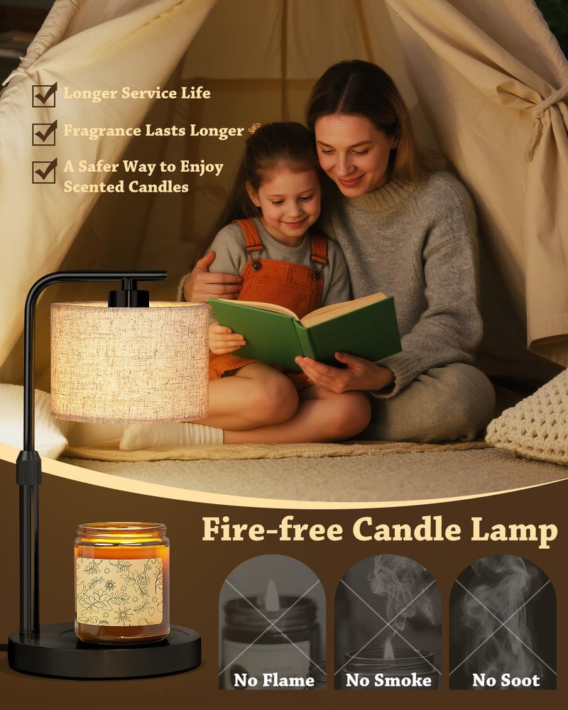 FUNNYBEHOM Candle Warmer Lamp with Timer Dimmer, Height Adjustable Electric Candle Lamp Warmer with 2 Bulbs, Birthday Gifts for Women Mom, Gift for Home Decor - Image 5