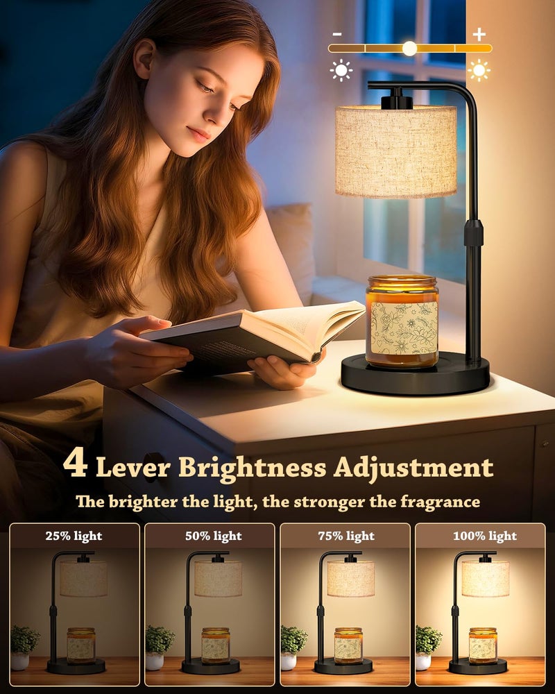 FUNNYBEHOM Candle Warmer Lamp with Timer Dimmer, Height Adjustable Electric Candle Lamp Warmer with 2 Bulbs, Birthday Gifts for Women Mom, Gift for Home Decor - Image 4