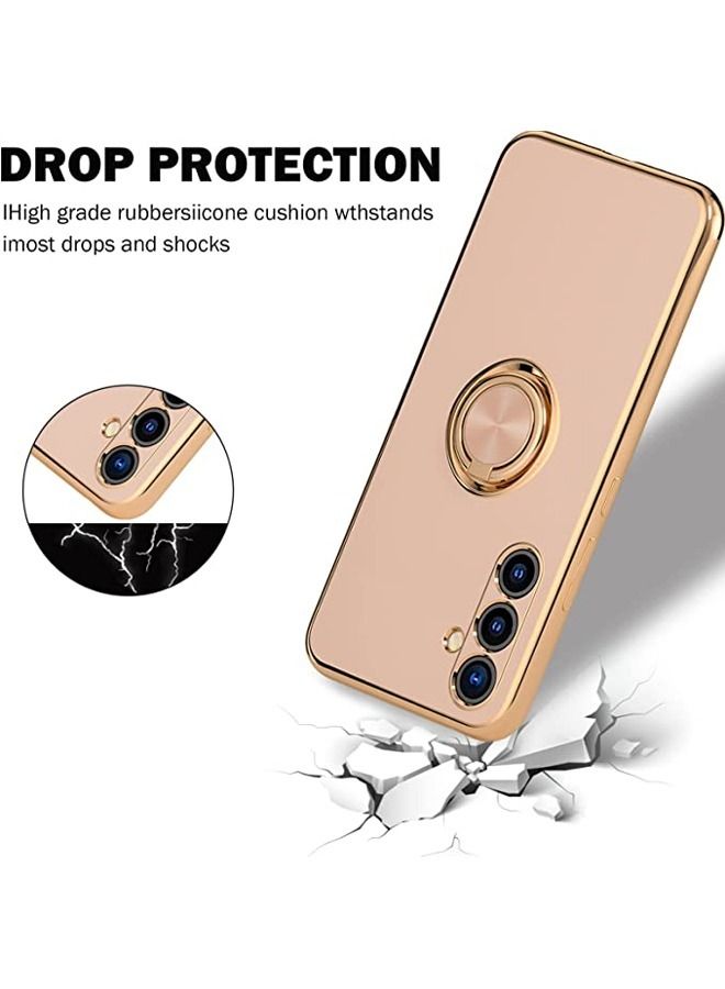 Samsung Galaxy A54 5G Case with Ring Holder Plating Edge 360° Kickstand Cover Slim Soft Flexible TPU Protective Phone Cases A54 5G Back Cover,Samsung Galaxy A54 Protector - Image 3