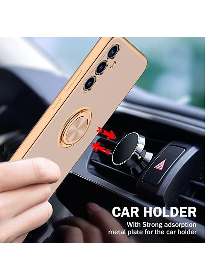 Samsung Galaxy A54 5G Case with Ring Holder Plating Edge 360° Kickstand Cover Slim Soft Flexible TPU Protective Phone Cases A54 5G Back Cover,Samsung Galaxy A54 Protector - Image 5