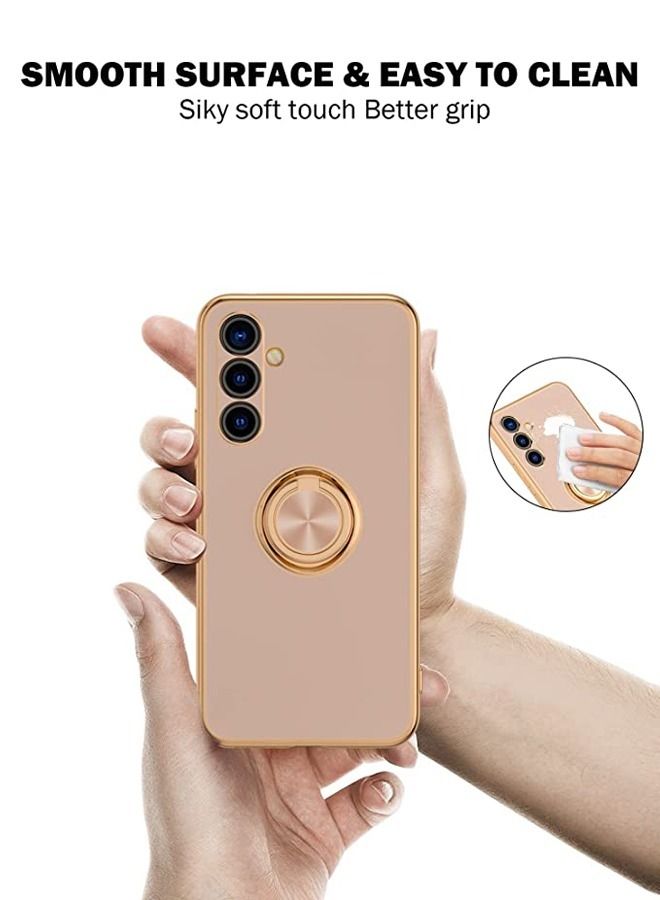Samsung Galaxy A54 5G Case with Ring Holder Plating Edge 360° Kickstand Cover Slim Soft Flexible TPU Protective Phone Cases A54 5G Back Cover,Samsung Galaxy A54 Protector - Image 2