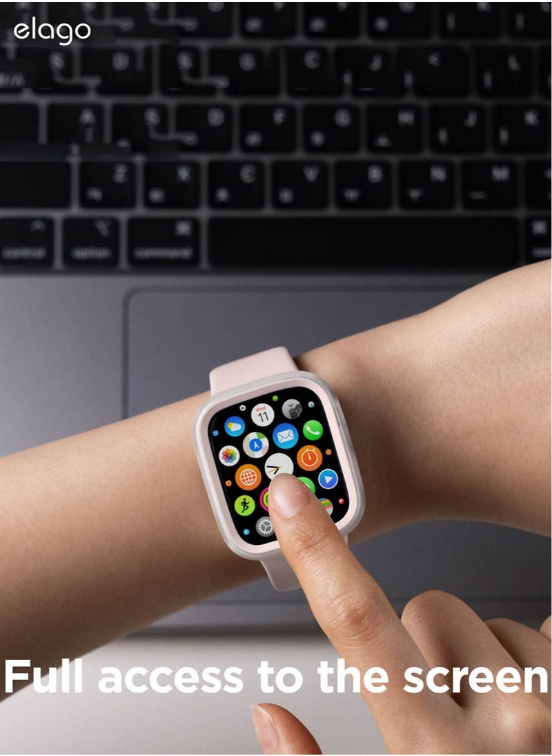 Elago Duo for Apple Watch Series 8/7 (45mm), Series 6/SE/5/4 (44mm) Cover Case - Clear Lovely Pink  - Image 5