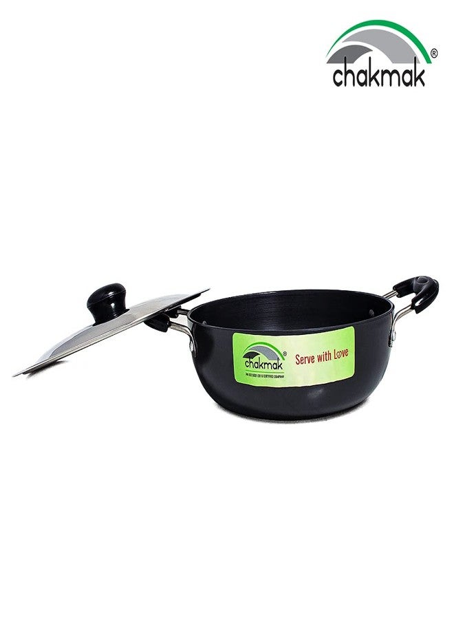 Chakmak Deep Kadhai Induction Bottom Hard Anodized 5 Litre - Image 3