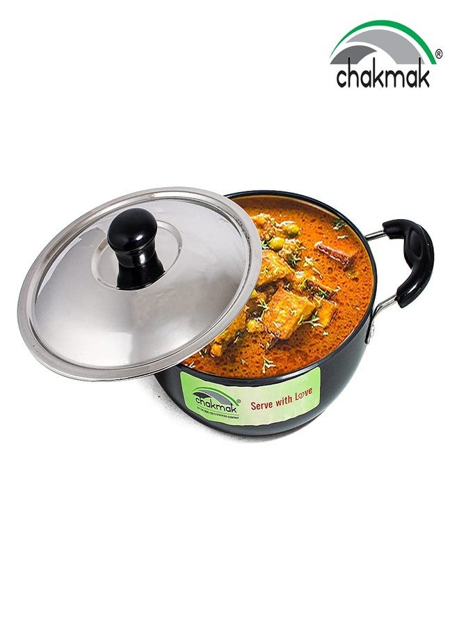 Chakmak Deep Kadhai Induction Bottom Hard Anodized 5 Litre - Image 4