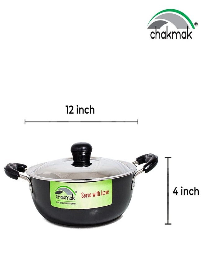 Chakmak Deep Kadhai Induction Bottom Hard Anodized 5 Litre - Image 5