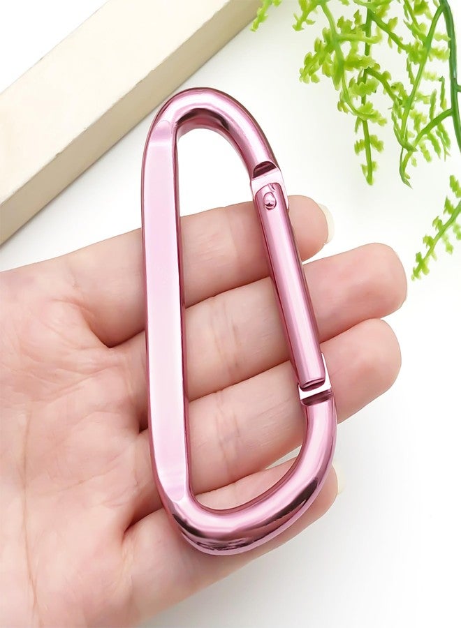 MOTOFITOOL 3 Pack Cute Carabiner Clip, 3 Inch Aluminum Alloy D Ring Keychain, Spring Snap Hook for Keychain Clip, Ring Climbing Clips for Keychains, Water Bottle Holders, Dog Leashes and More - Image 2