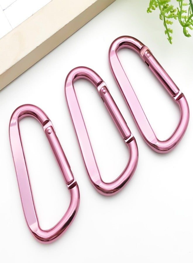MOTOFITOOL 3 Pack Cute Carabiner Clip, 3 Inch Aluminum Alloy D Ring Keychain, Spring Snap Hook for Keychain Clip, Ring Climbing Clips for Keychains, Water Bottle Holders, Dog Leashes and More - Image 1