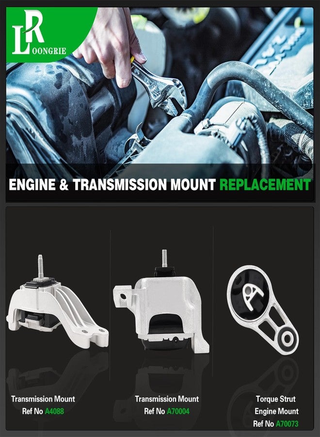loongrie Engine Motor Mount and Transmission Mount Kit Compatible with 2007-2015 Mini Cooper - Image 3