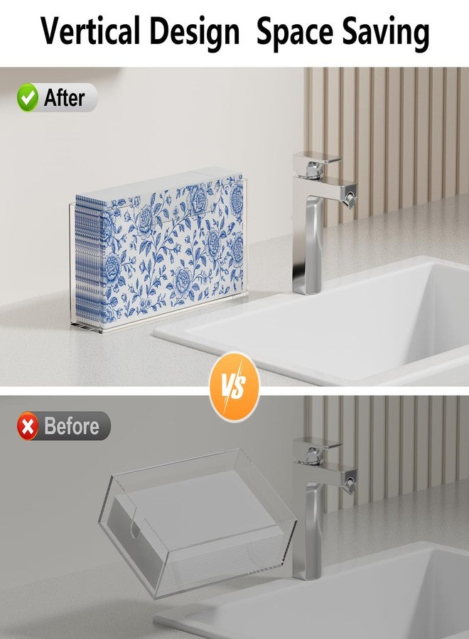 Kortimu Crystal Clear Guest Towel Holder: Elegant Acrylic Napkin Tray for Bathroom, Kitchen, Table, Hotel & Office, Perfect for Disposable Hand Towels & Napkins, Includes Cleaning Cloth - Image 5
