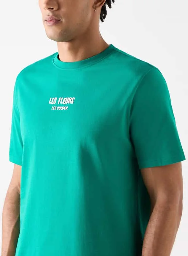 Lee Cooper Lee Cooper Printed Crew Neck T-shirt with Short Sleeves