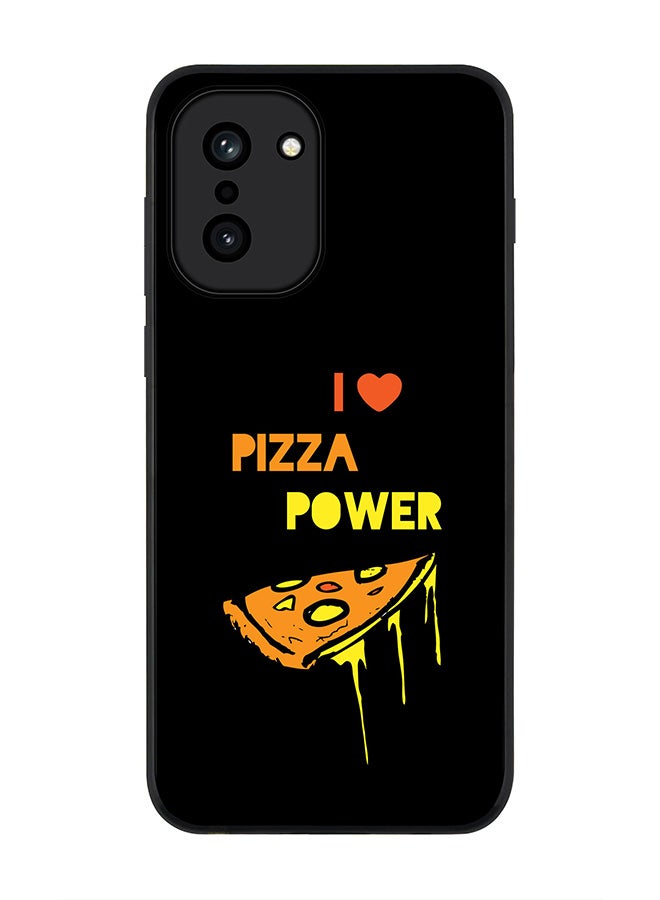 For OnePlus 15R Case,Slim fit Camera Protection, Shockproof Thin Phone cover  - I Love Pizza (Black)