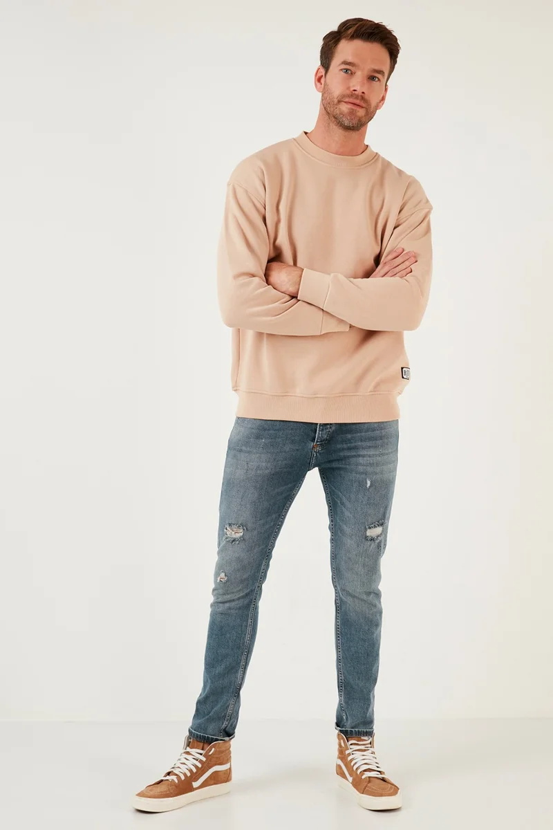 Buratti Regular Fit Crew Neck Cotton Fuzzy Soft Lined Sweat Men's Sweat 5905255