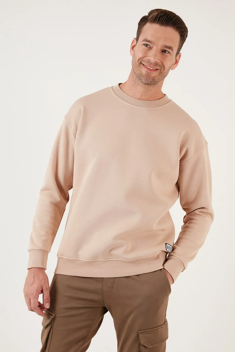 Buratti Regular Fit Crew Neck Cotton Fuzzy Soft Lined Sweat Men's Sweat 5905255