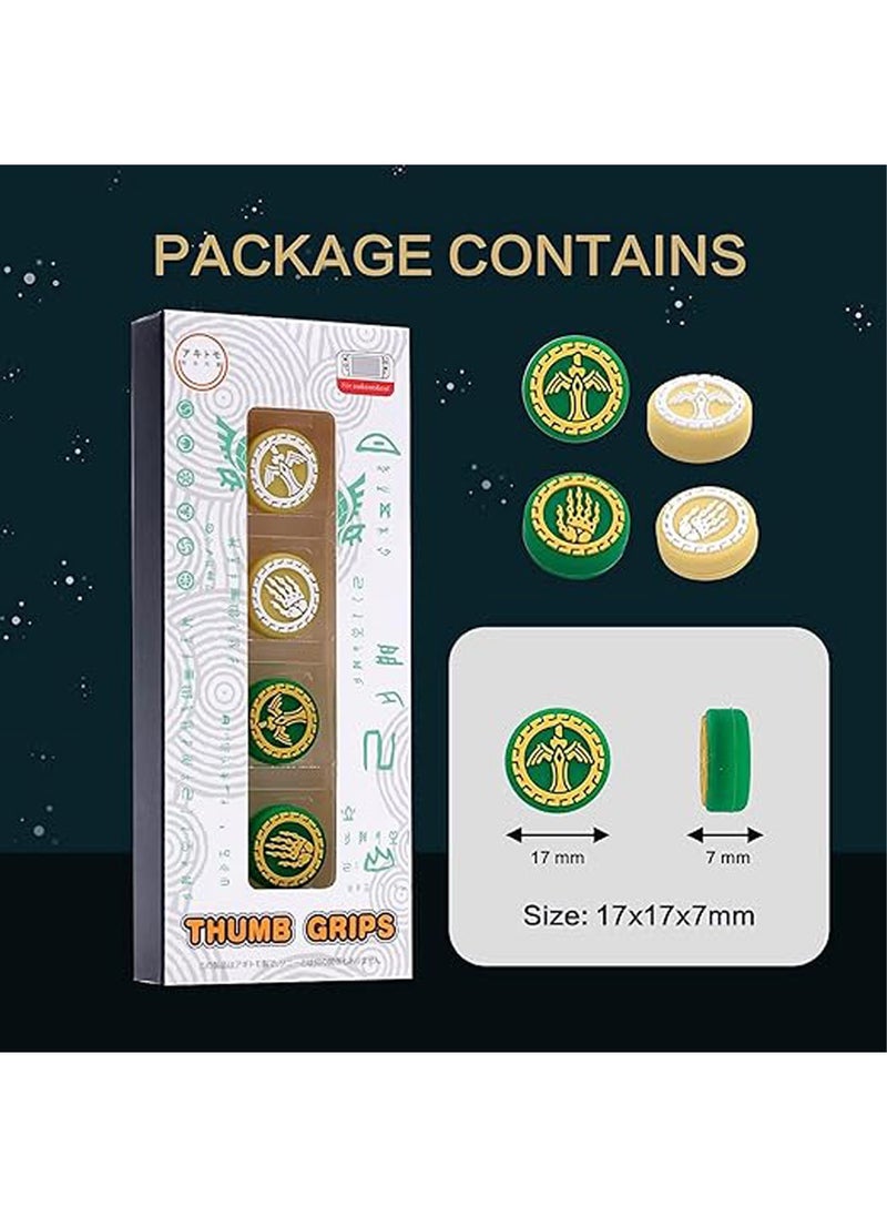 Switch Thumb Grip Caps for The Legend of Zelda: Tears of The Kingdom, Soft Silicone Joystick Cover Compatible with Nintendo Switch/Switch OLED/Switch Lite - 4PCS