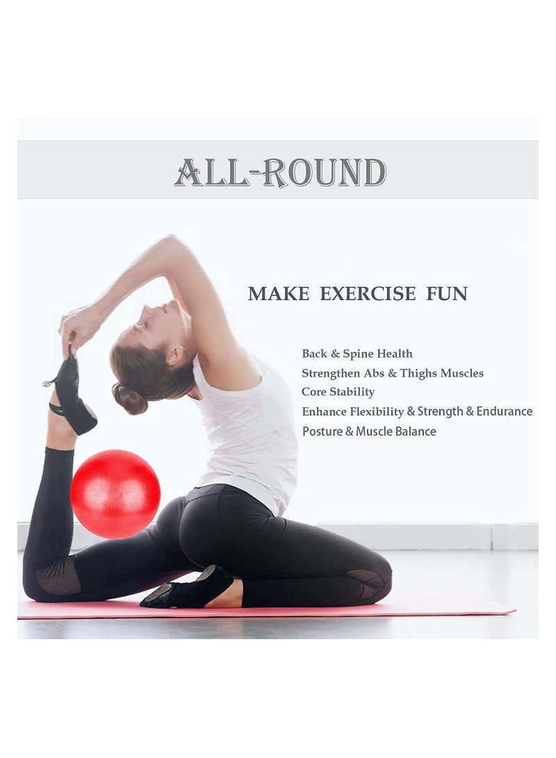 SYOSI 2Pcs Small Pilates Ball Therapy Ball Mini Workout Ball Core Ball 9 Inch Small Exercise Ball Mini Bender Ball Pilates Yoga Workout Bender Core Training and Physical Therapy - Image 2