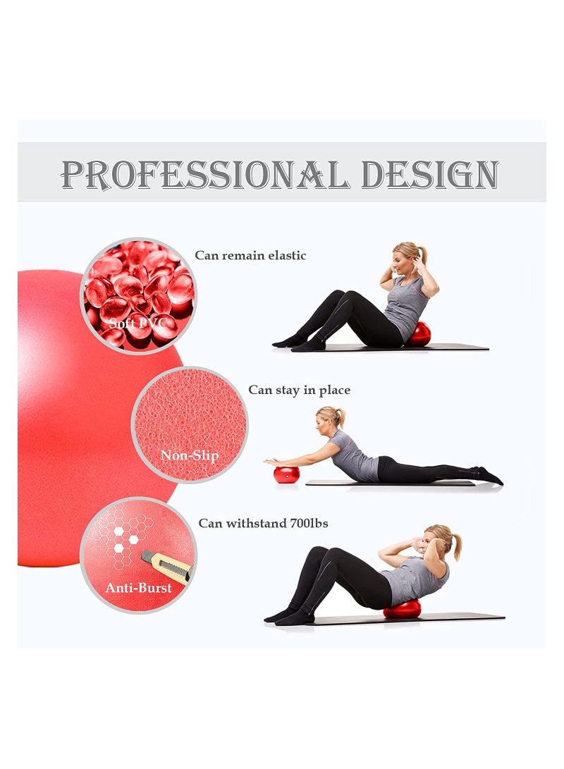 SYOSI 2Pcs Small Pilates Ball Therapy Ball Mini Workout Ball Core Ball 9 Inch Small Exercise Ball Mini Bender Ball Pilates Yoga Workout Bender Core Training and Physical Therapy - Image 3