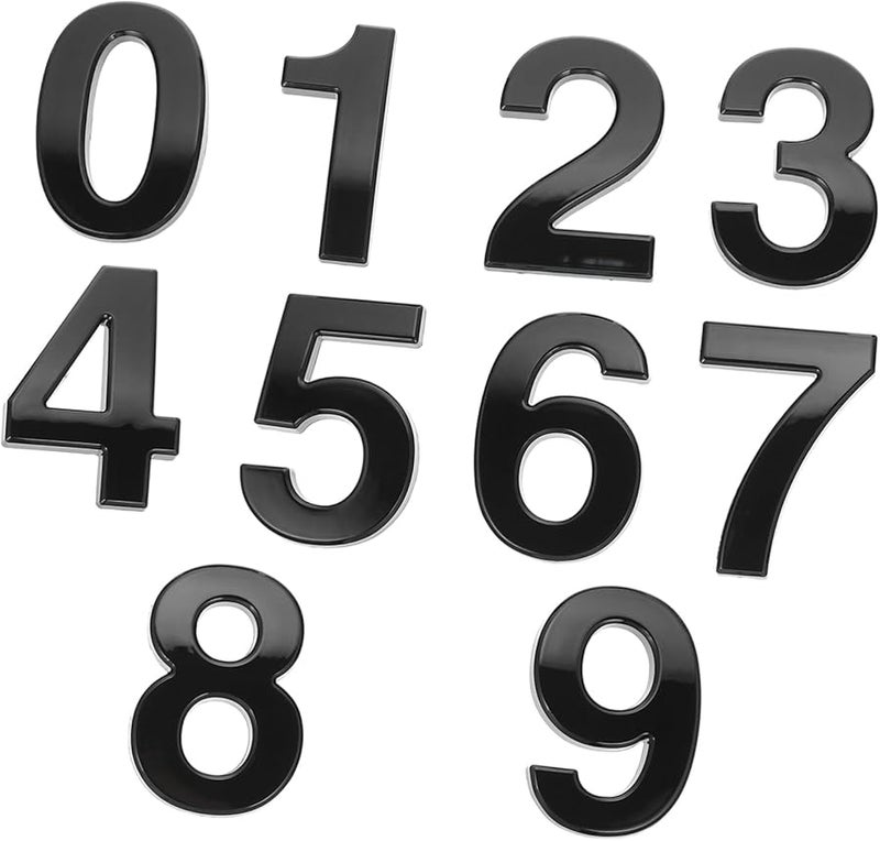 أرقام أبواب ذاتية اللصق على الطراز العتيق مطلي 10 قطع لتزيين صندوق البريد المنزلي أو المكتب - Image 2