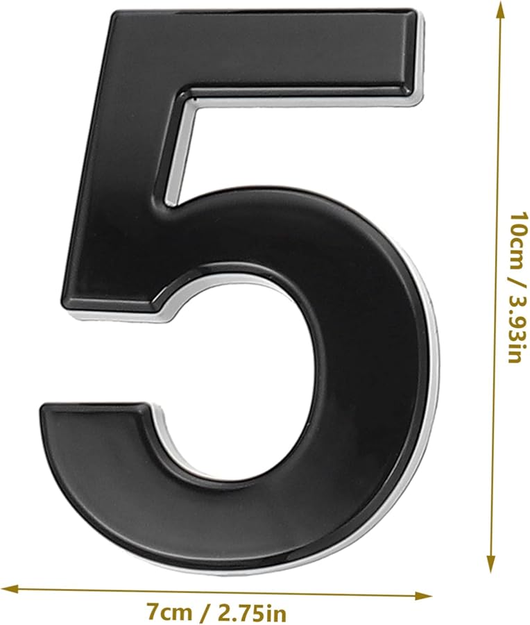 أرقام أبواب ذاتية اللصق على الطراز العتيق مطلي 10 قطع لتزيين صندوق البريد المنزلي أو المكتب - Image 3