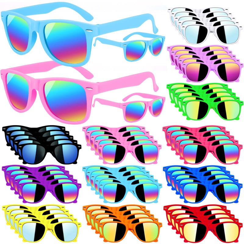 Oleitodh 60 Pcs Kids Sunglasses Bulk Party FavorsNeon Party Sunglasses for Boys Girls Summer Pool Beach Party Favors SuppliesGift for Birthday Party and Outdoor Activity Age 38 - Image 2