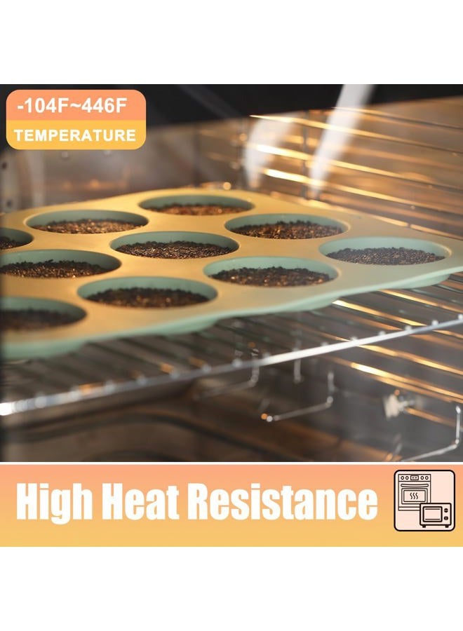 QELEG 2 Pieces 12 Cavity Silicone Molds Baking Molds Chocolate Cookie Molds for Oreo Cookie, Dessert, Jelly, Pudding, Candy, Cake, Biscuit, Handmade Resin, Soap - Image 4