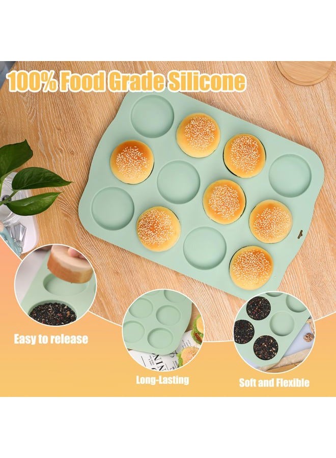 QELEG 2 Pieces 12 Cavity Silicone Molds Baking Molds Chocolate Cookie Molds for Oreo Cookie, Dessert, Jelly, Pudding, Candy, Cake, Biscuit, Handmade Resin, Soap - Image 5