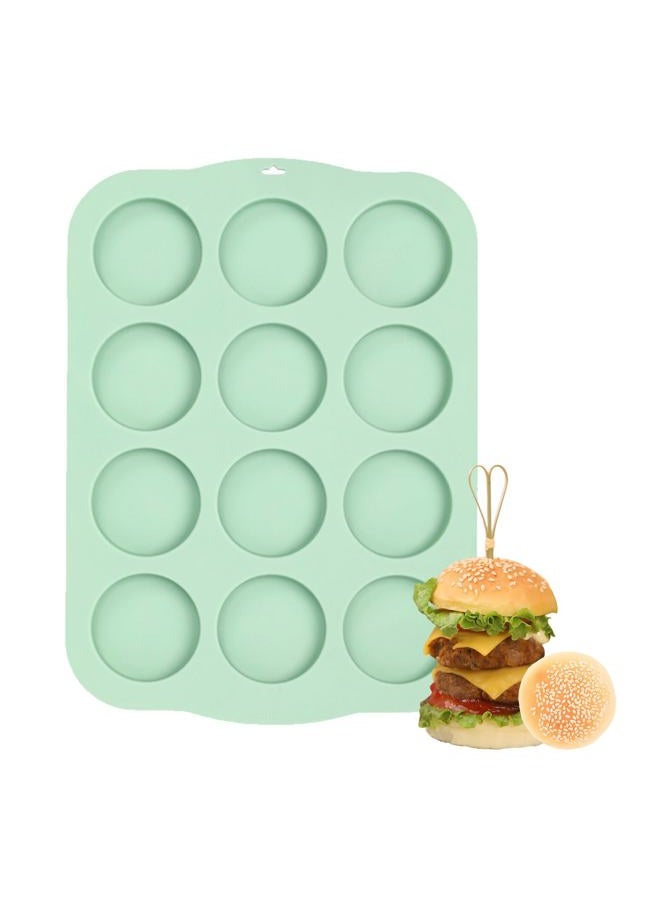 QELEG 2 Pieces 12 Cavity Silicone Molds Baking Molds Chocolate Cookie Molds for Oreo Cookie, Dessert, Jelly, Pudding, Candy, Cake, Biscuit, Handmade Resin, Soap - Image 1