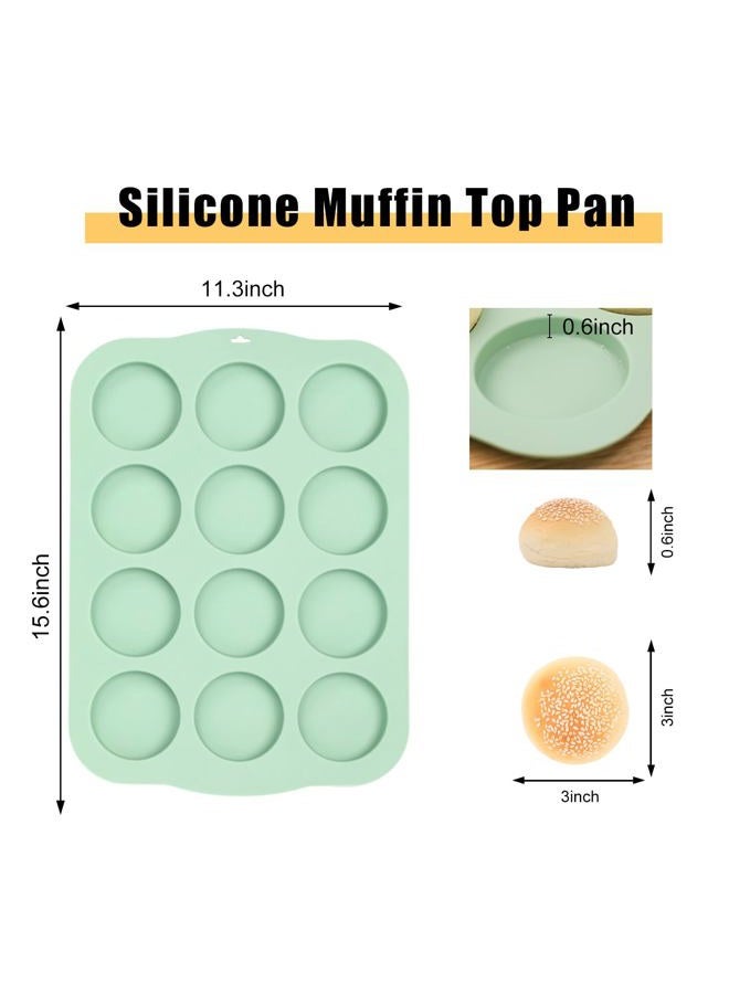 QELEG 2 Pieces 12 Cavity Silicone Molds Baking Molds Chocolate Cookie Molds for Oreo Cookie, Dessert, Jelly, Pudding, Candy, Cake, Biscuit, Handmade Resin, Soap - Image 2