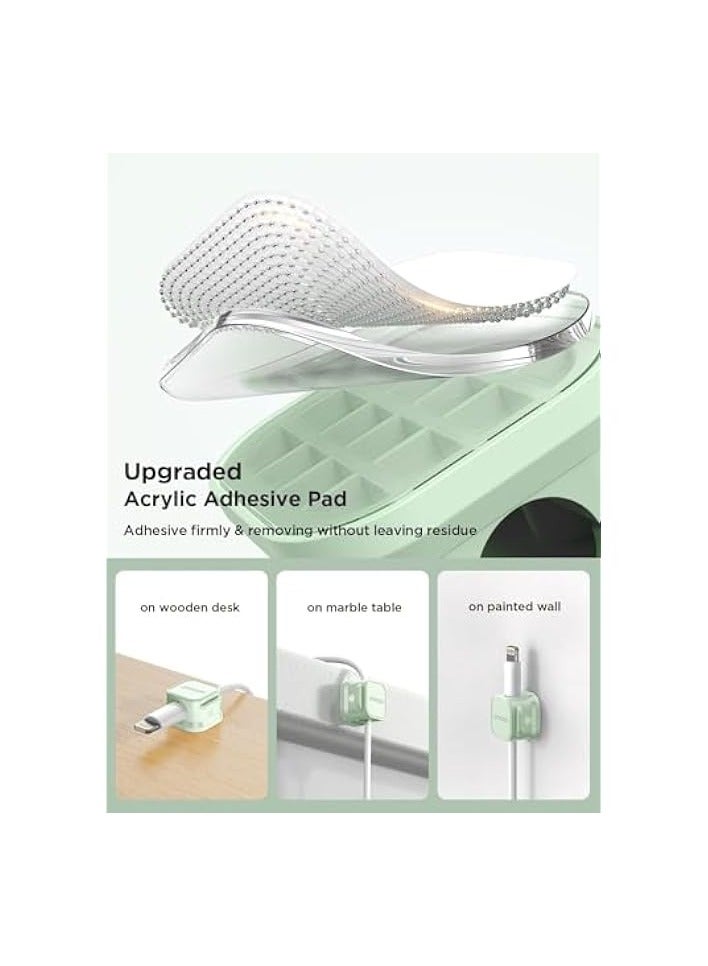 KASTWAVE Magnetic Cord Organizer Holder, 6 Pack Desk Cable Clips Management, Hide Phone Charging Cable Keeper, Strong Adhesive Wire Charger Holder for Nightstand, Kitchen Appliances, Office Supplies - Image 4