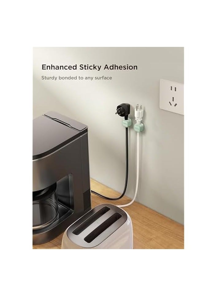 KASTWAVE Magnetic Cord Organizer Holder, 6 Pack Desk Cable Clips Management, Hide Phone Charging Cable Keeper, Strong Adhesive Wire Charger Holder for Nightstand, Kitchen Appliances, Office Supplies - Image 5