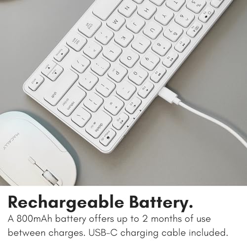 Macally Compact Bluetooth Keyboard for Mac - Premium Multi Device Connectivity - Compatible Apple Wireless Keyboard for MacBook Pro/Air, iMac, Mac mini, iPad, Laptop, and PC - Image 4