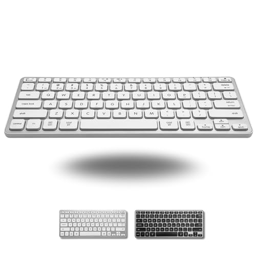 Macally Compact Bluetooth Keyboard for Mac - Premium Multi Device Connectivity - Compatible Apple Wireless Keyboard for MacBook Pro/Air, iMac, Mac mini, iPad, Laptop, and PC - Image 1