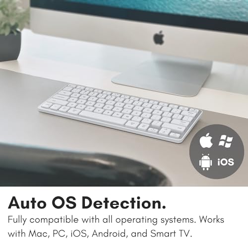 Macally Compact Bluetooth Keyboard for Mac - Premium Multi Device Connectivity - Compatible Apple Wireless Keyboard for MacBook Pro/Air, iMac, Mac mini, iPad, Laptop, and PC - Image 3