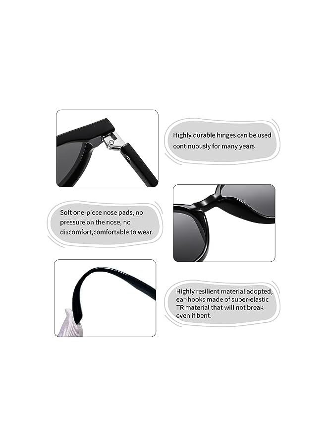 بروماس نظارات شمسية مستقطبة للنساء والرجال، نظارات شمسية كلاسيكية للسيدات للقيادة، ظلال فراشة عصرية للنساء في الهواء الطلق حماية 100% من الأشعة فوق البنفسجية 400 - Image 3