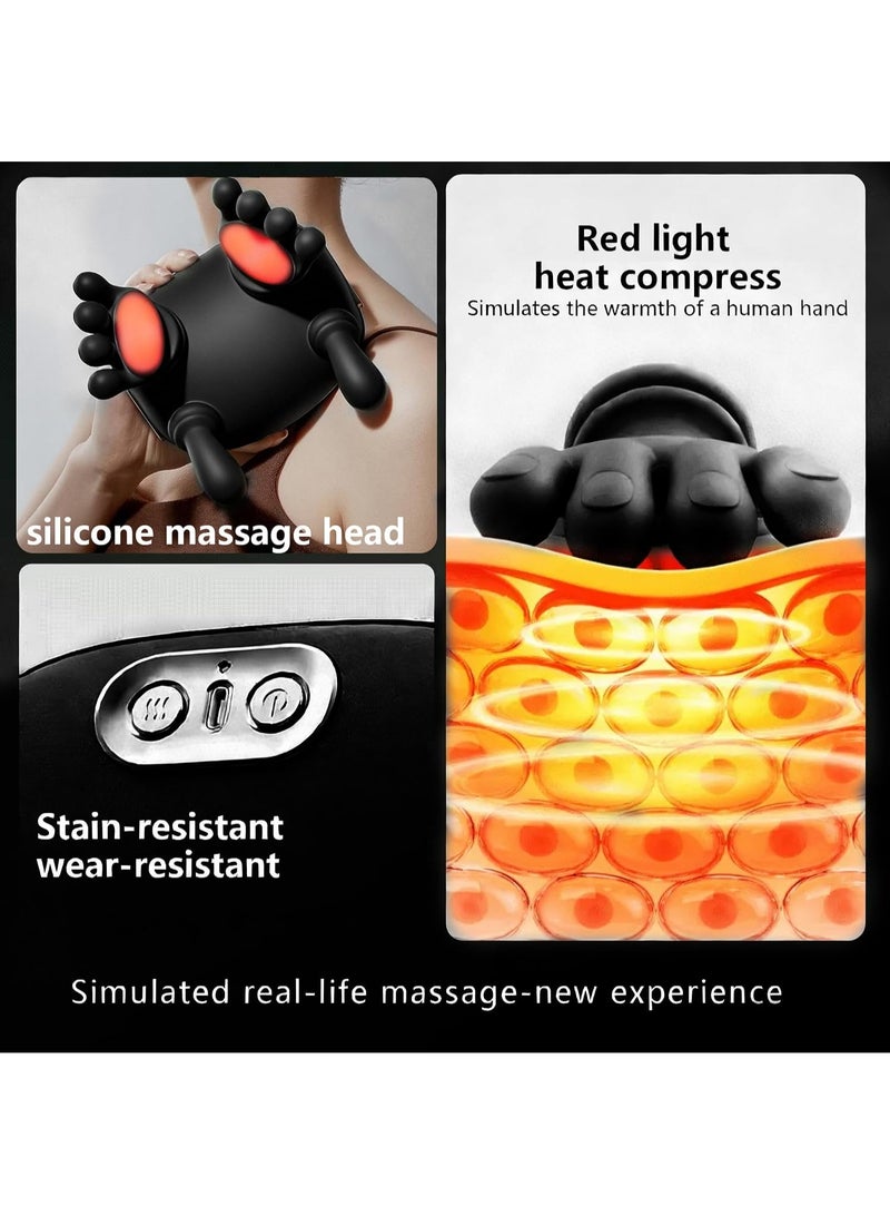 JIHAM 5D Shoulder and Neck Massager Machine Professional Deep Tissue Massage With Heating Adaptive Comfortable Fit Hands Free Body Massager For Shoulder Pain Neck Stiffness Stress Relief - Image 3