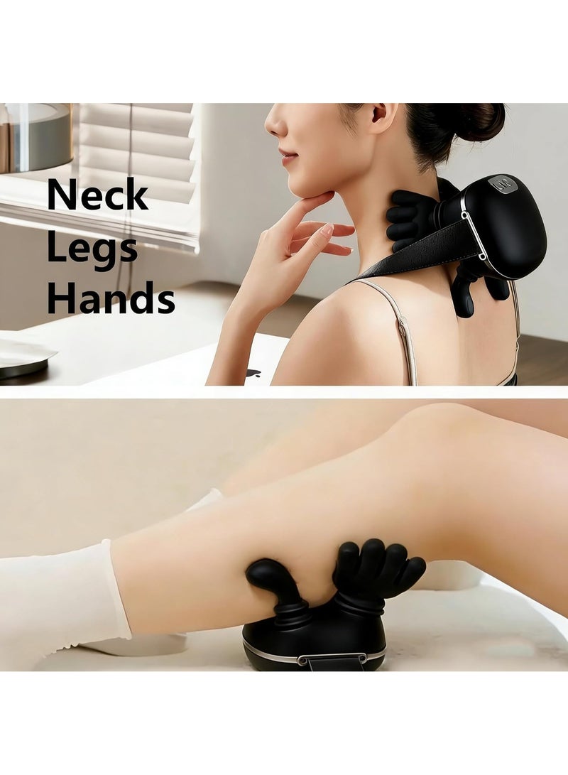 JIHAM 5D Shoulder and Neck Massager Machine Professional Deep Tissue Massage With Heating Adaptive Comfortable Fit Hands Free Body Massager For Shoulder Pain Neck Stiffness Stress Relief - Image 4