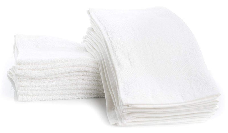 Simpli-Magic 79428 Cotton Washcloths, Pack of 100, 12ââ‚¬Â x 12ââ‚¬Â, White - Image 2