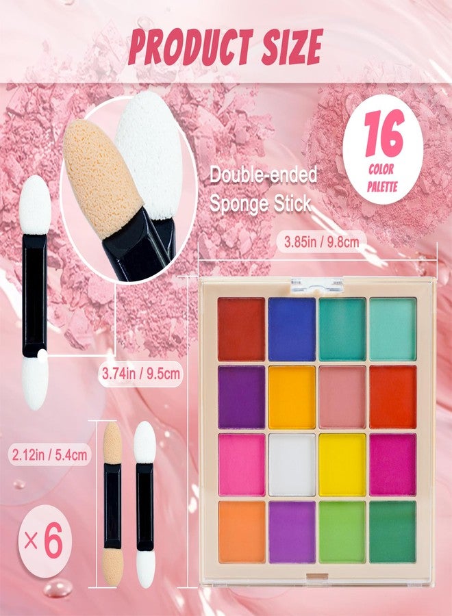 MKNZOME Nail Pigment Powder Palette, 16 Colors Solid Pigment Powder for Nails Set Pigmentos para Uñas, Nail Art Palette Manicure DIY Accessories - Image 5